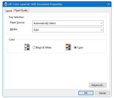 The Document Properties dialog box