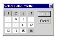 Palette selection window