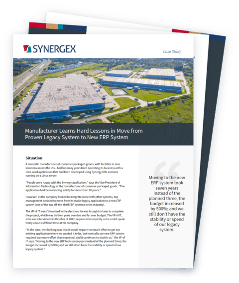Manufacturer Learns Hard Lessons in Move from Proven Legacy System to ...